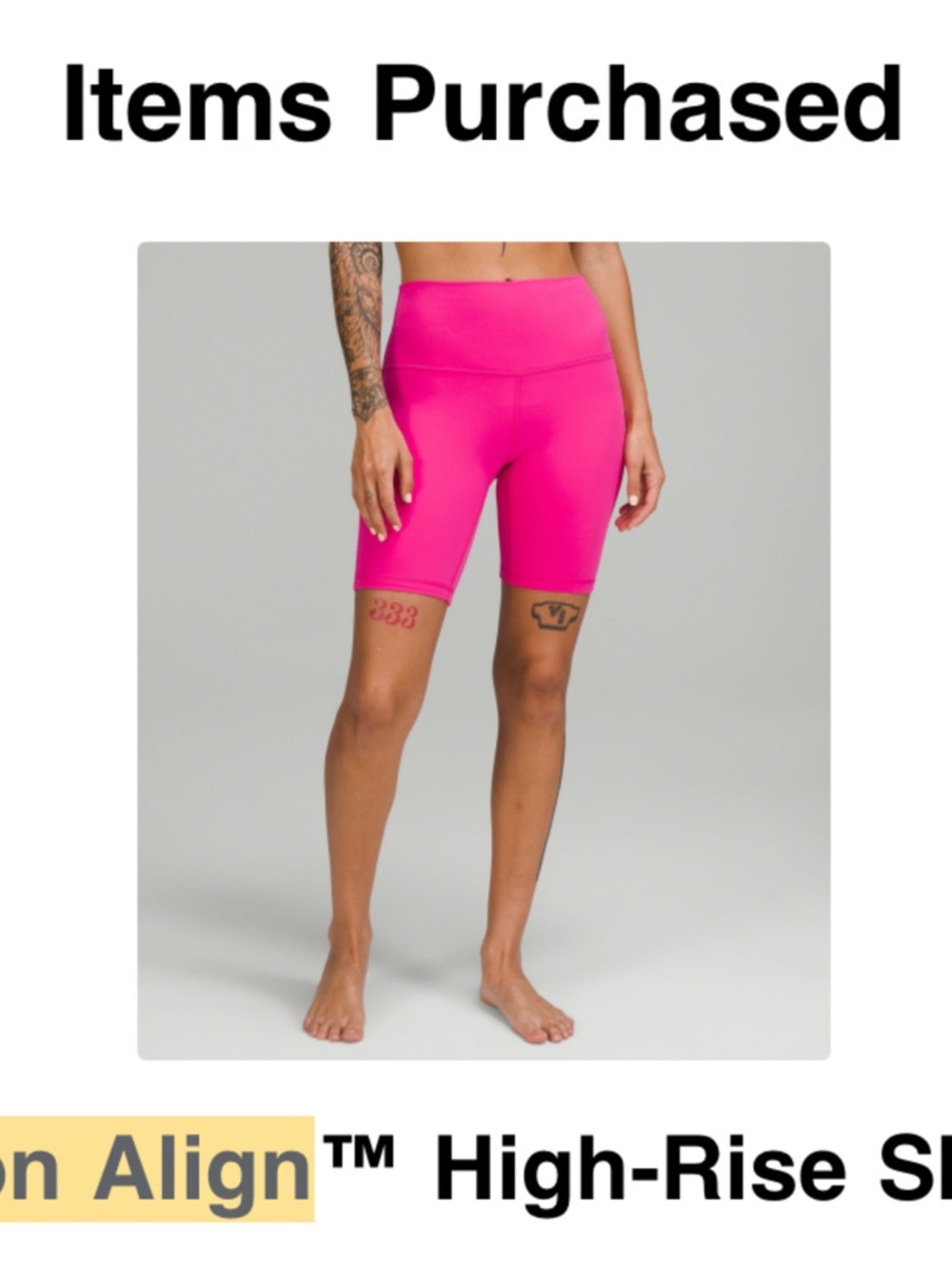 Lululemon Align High Rise 8” Short